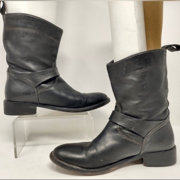 VINTAGE BELSTAFF, English Moto Boots 6. Solid / tough boot ! SO Biker Chick COOL - Picture 9 of 13